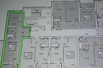 1-к квартира, 42 м², 7/10 эт.