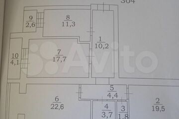 3-к квартира, 91 м², 10/10 эт.