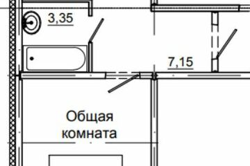 1-к квартира, 42 м², 7/11 эт.