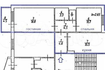 2-к квартира, 59 м², 5/10 эт.