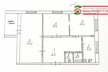 3-к квартира, 60 м², 1/9 эт.