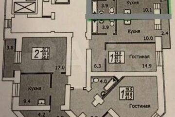 1-к квартира, 38 м², 9/11 эт.