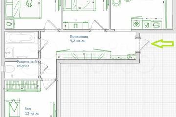 3-к квартира, 55 м², 6/10 эт.