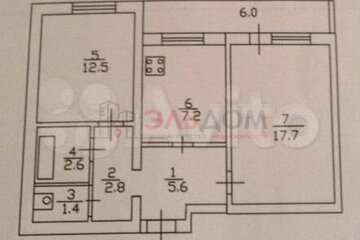 2-к квартира, 55 м², 4/10 эт.