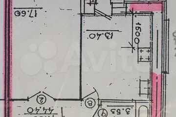 1-к квартира, 44 м², 4/9 эт.