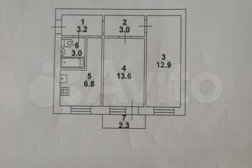 2-к квартира, 43 м², 2/5 эт.