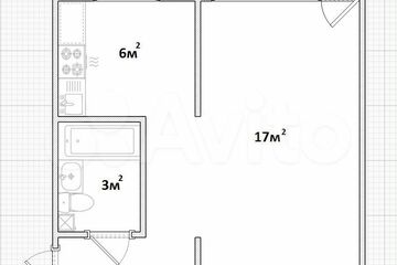 1-к квартира, 29 м², 2/5 эт.