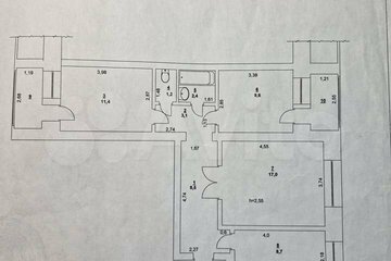 3-к квартира, 68 м², 6/10 эт.