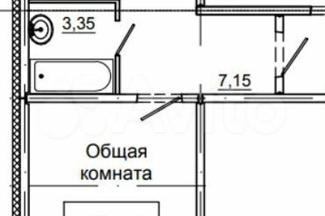 1-к квартира, 42 м², 7/11 эт.