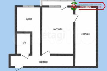 2-к квартира, 44 м², 4/5 эт.