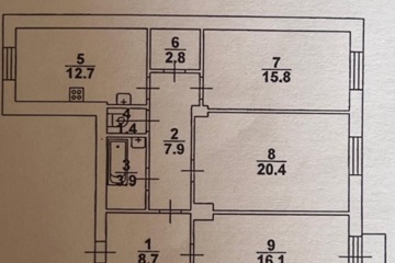 3-к квартира, 90 м², 4/4 эт.
