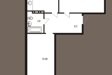 2-к квартира, 58 м², 9/10 эт.