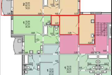 2-к квартира, 74,5 м², 3/11 эт.